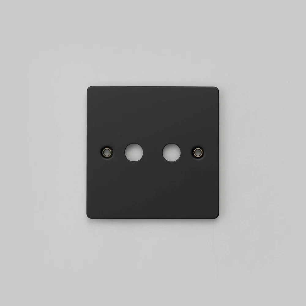 Buster & Punch - 1G Wall Plate For 2 Toggles Only - Black Finish