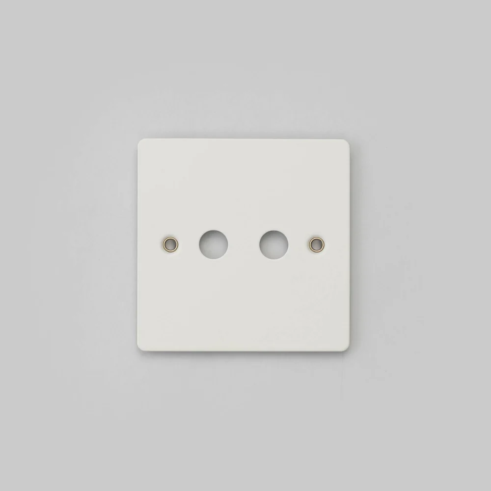Buster & Punch - 1G Wall Plate For 2 Toggles Only - White Finish