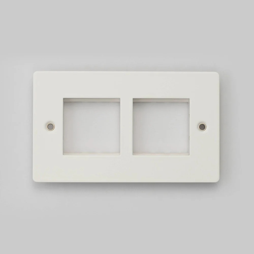 Buster & Punch - 2G Wall Plate For 2 Modules 45mm - White Finish