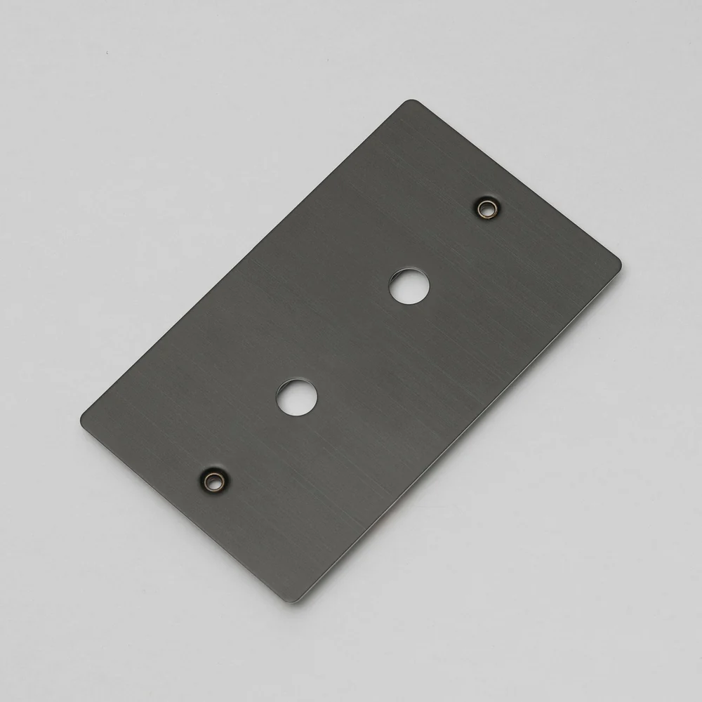 Buster & Punch - 2G Wall Plate For 2 Dimmers or Toggles - Smoked Bronze Finish