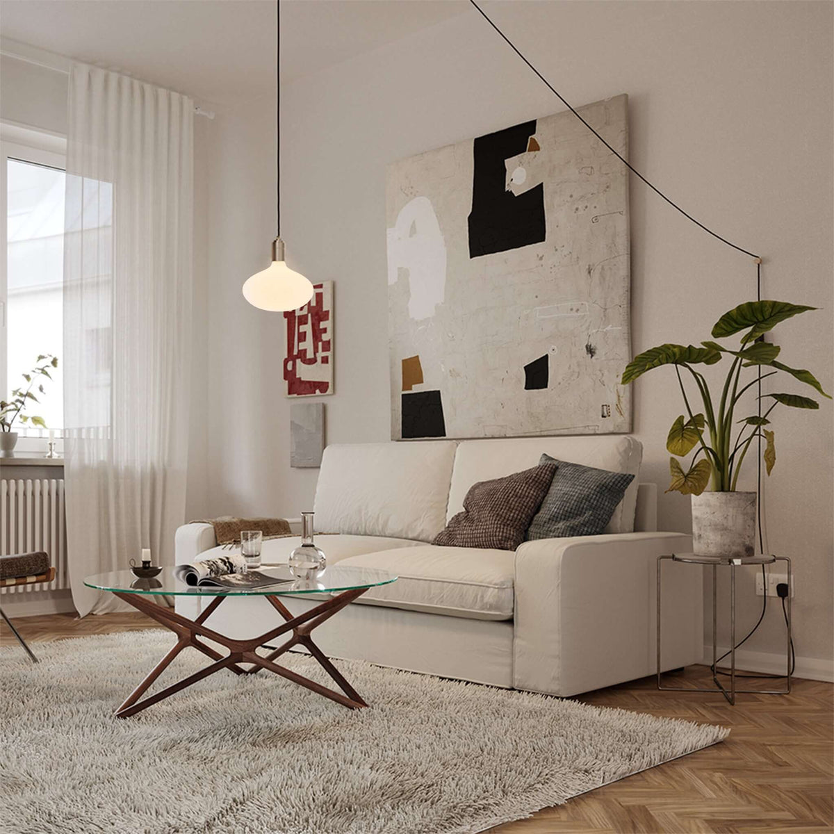 Tala Oval II Plug-In Pendant in Brass