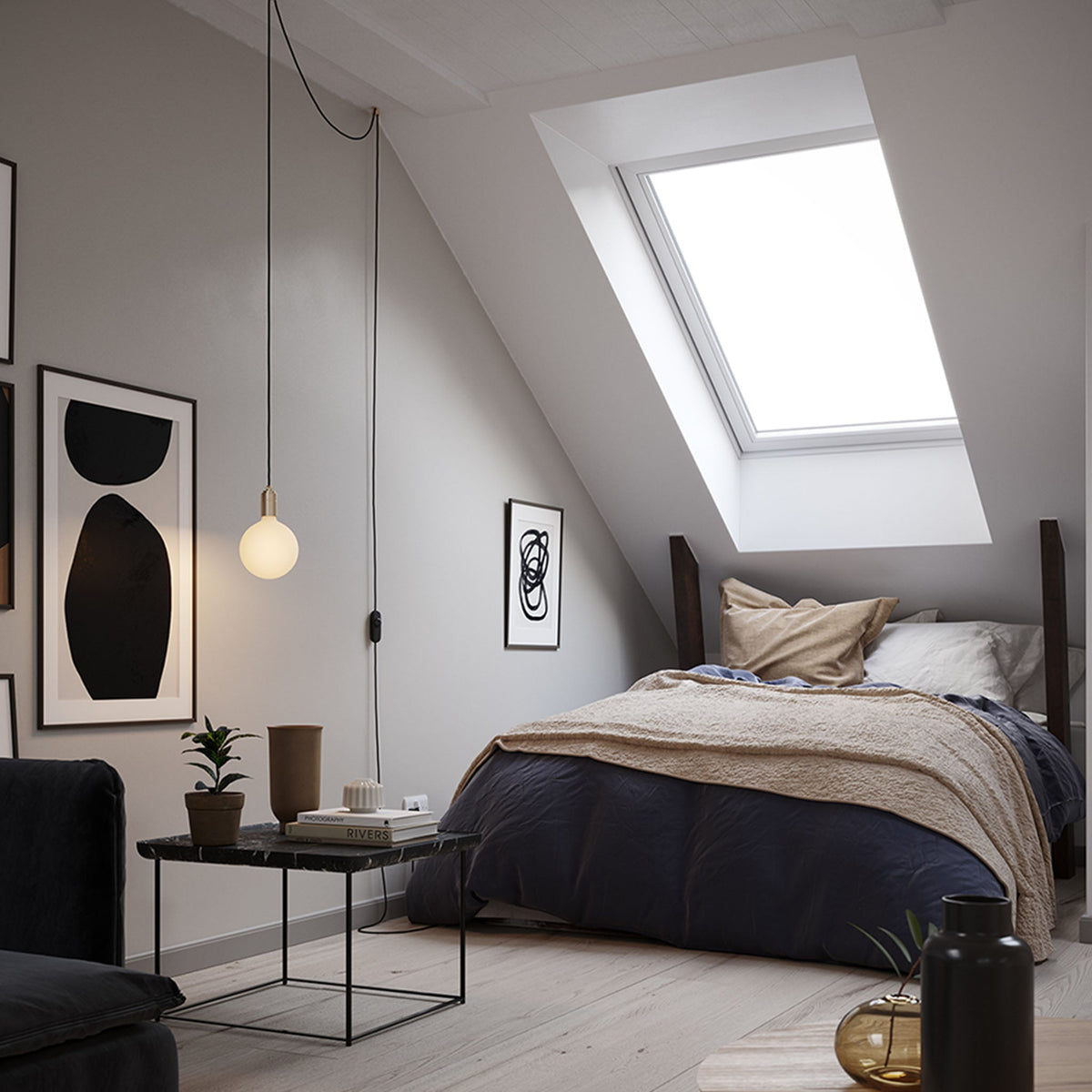 Tala Sphere IV Plug-In Pendant in Brass