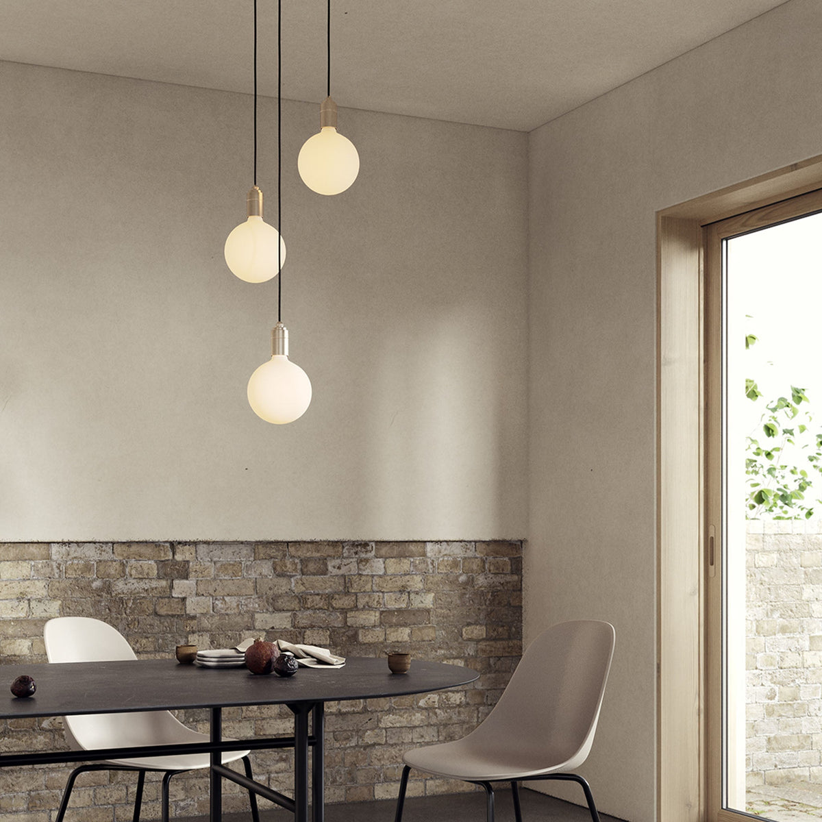 Tala Triple Pendant in Oak + Sphere IV