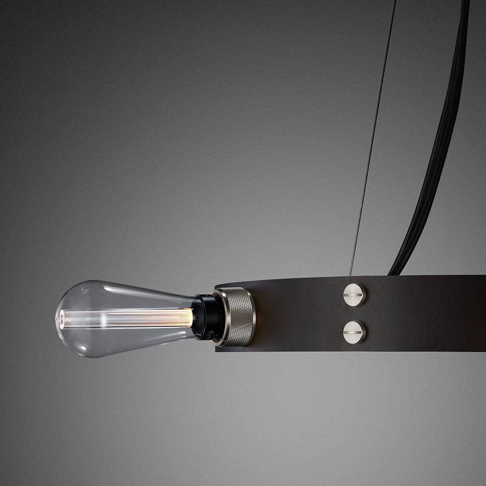 Buster & Punch Hero Pendant Chandelier Light - Graphite - Brass - 3m