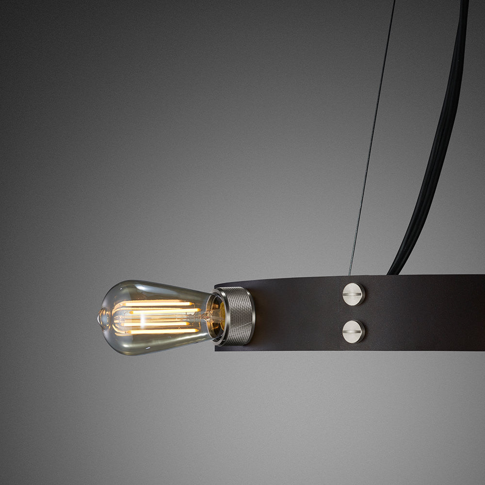 Buster & Punch Hero Pendant Chandelier Light - Graphite - Brass - 3m