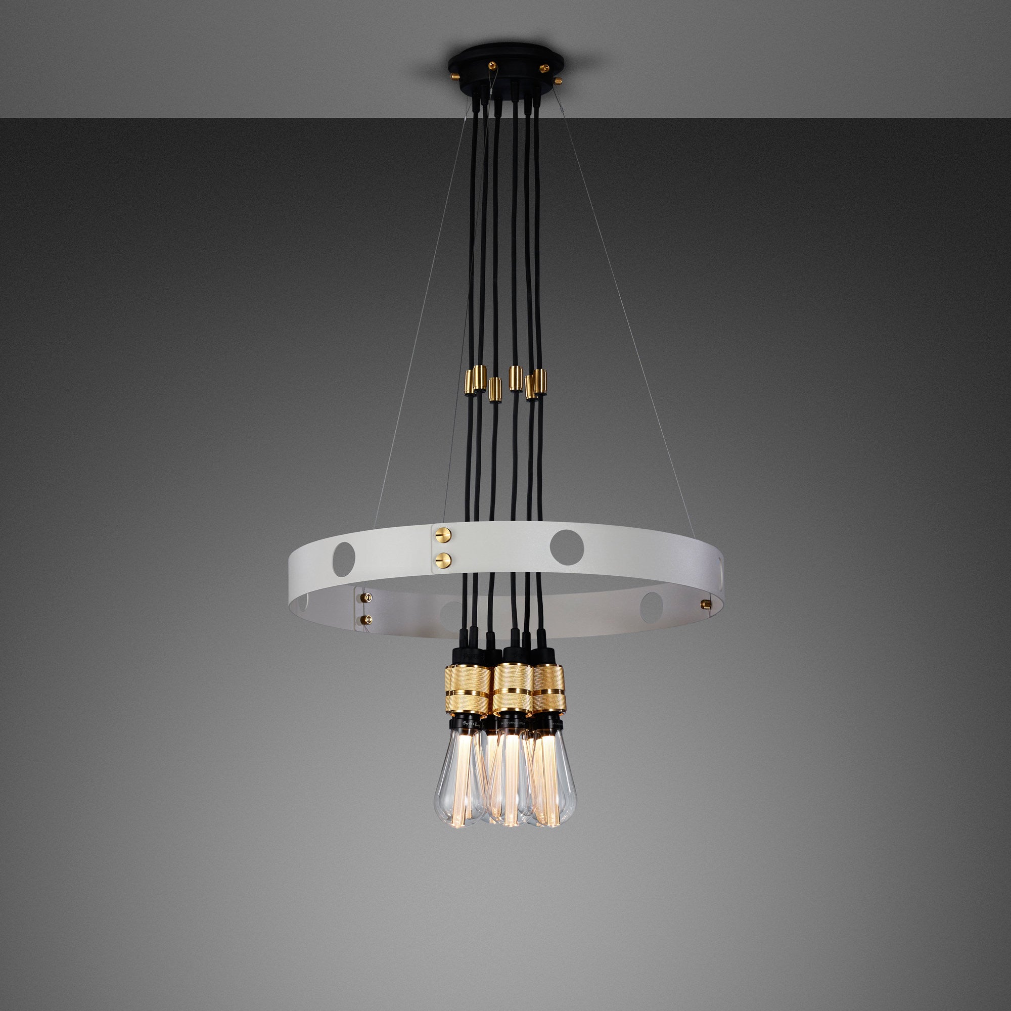 Buster & Punch Hero Pendant Chandelier Light - Stone - Smoked Bronze - 3m