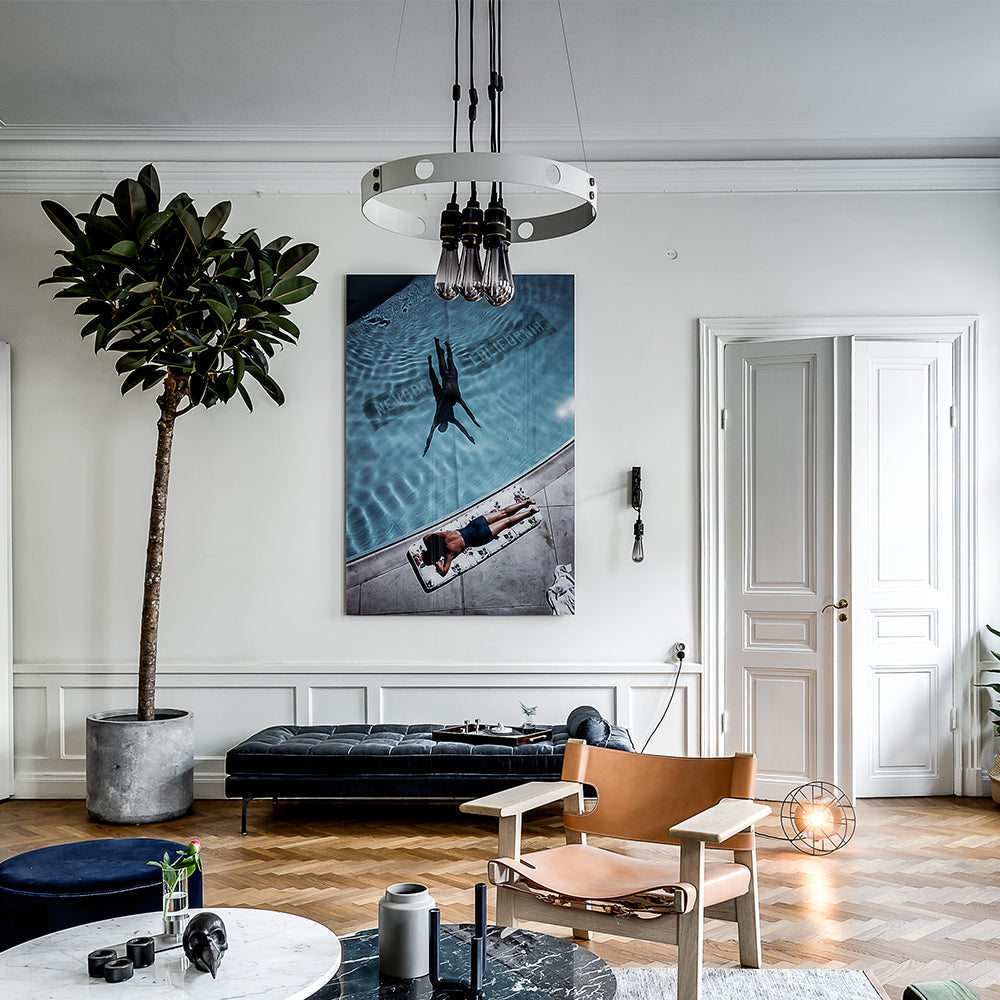Buster & Punch Hero Pendant Chandelier Light - Stone - Smoked Bronze - 3m