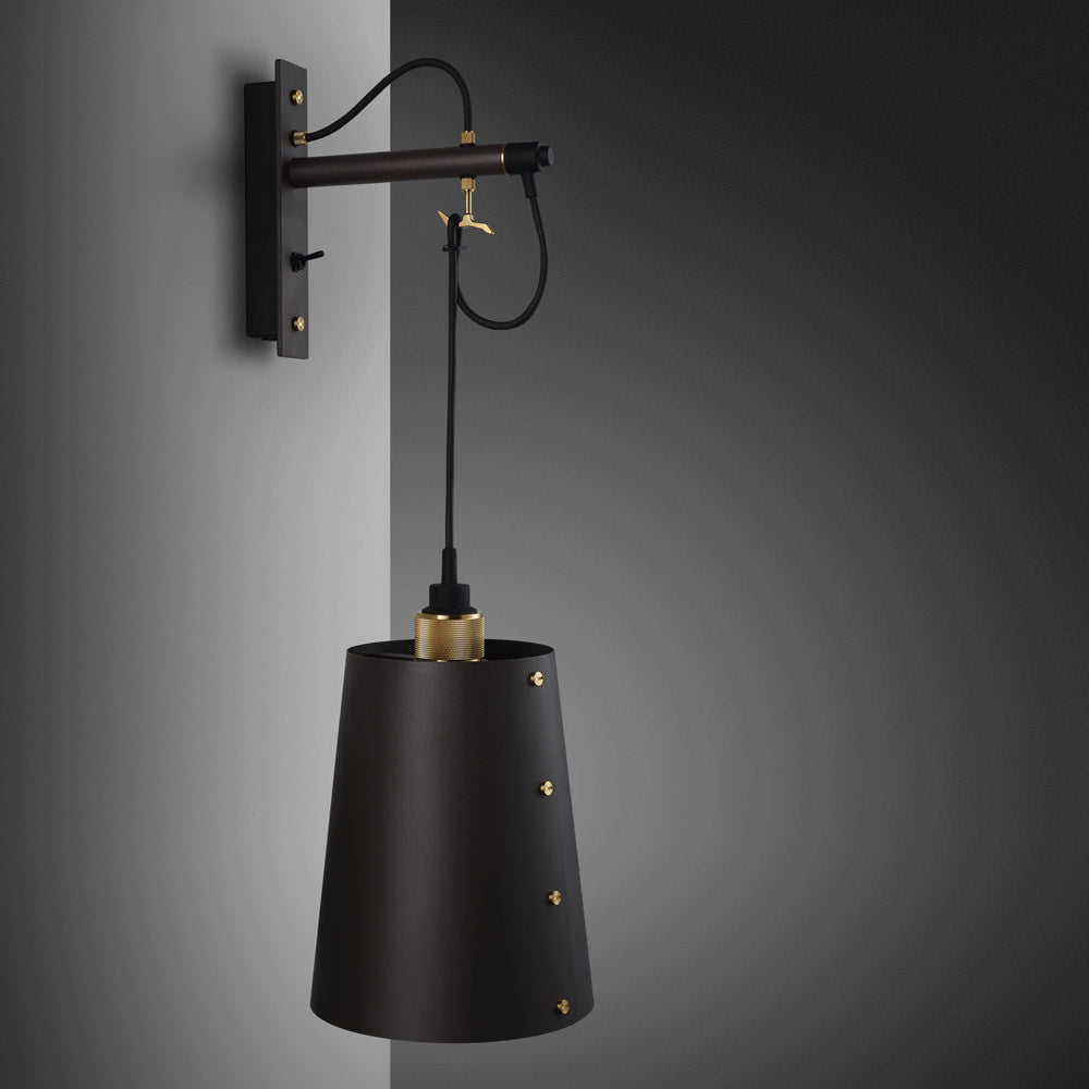 Buster & Punch Hooked Wall Light - Large - Graphite - Brass