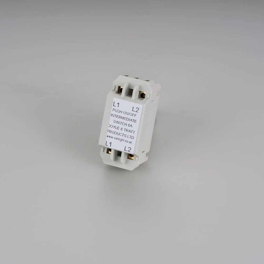 Buster & Punch - Dummy Dimmer Module Intermediate Push On/Off Switch 3 Way - White Finish