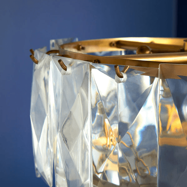Pooky - Three Tiered Conchita Chandelier - Prismatic Glass And Brass
