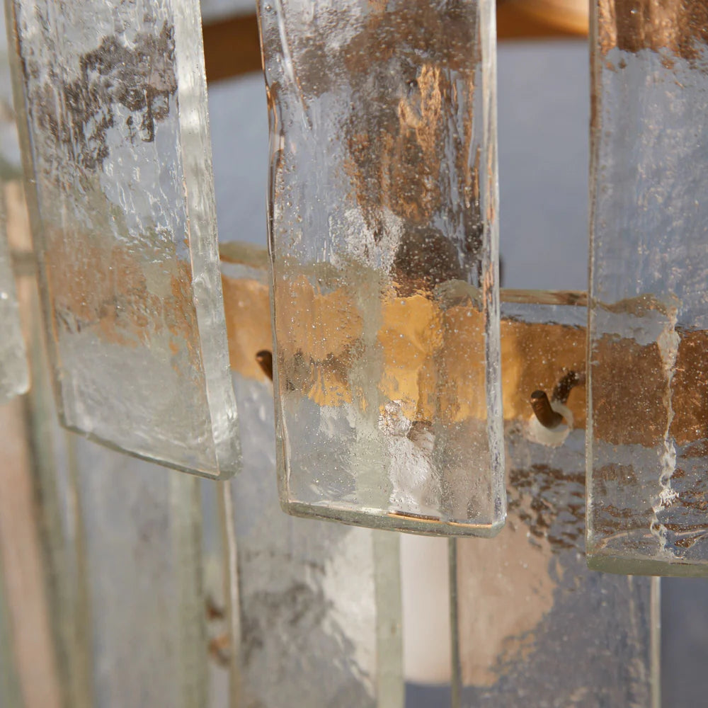 Pooky Four Tiered Starsky Chandelier with Clear Recycled Pressed Glass Strips