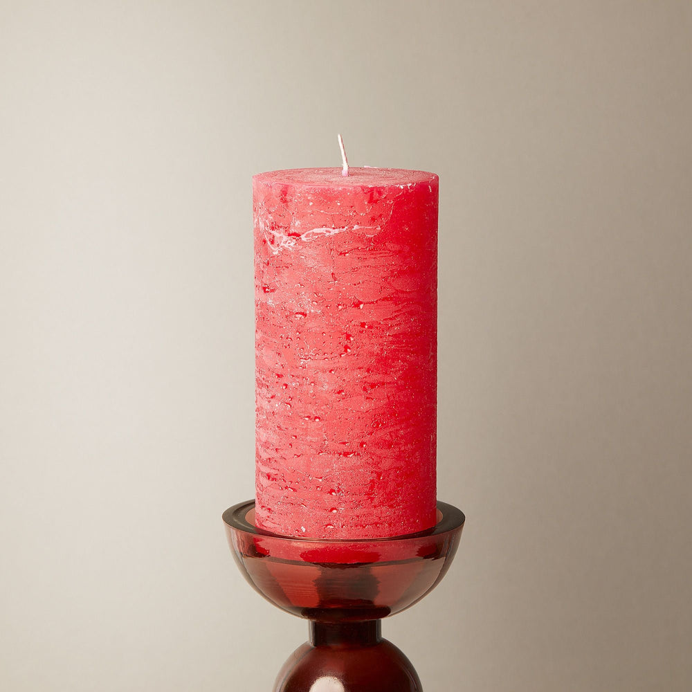Pooky - Regular Ferris Pillar Candle - Warm Red