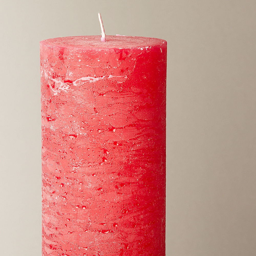 Pooky - Regular Ferris Pillar Candle - Warm Red