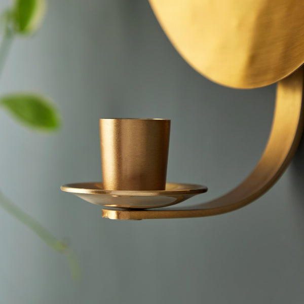 Pooky - Celeste Wall Mounted Candle Holder - Antique Brass