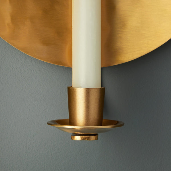 Pooky - Celeste Wall Mounted Candle Holder - Antique Brass