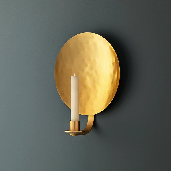 Pooky - Celeste Wall Mounted Candle Holder - Antique Brass