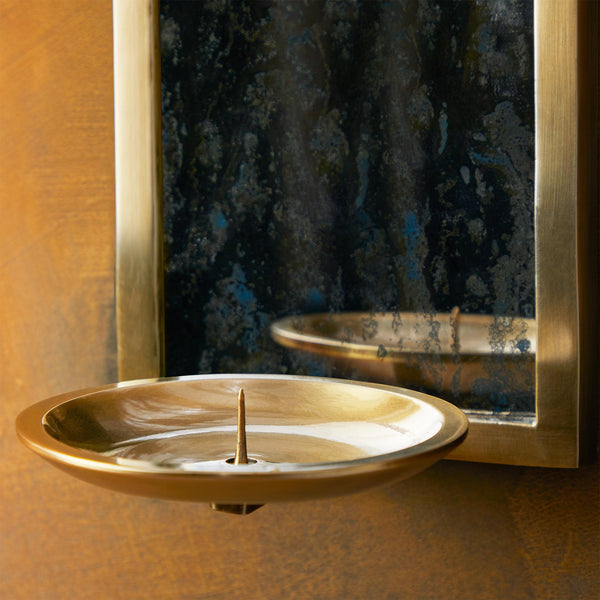 Pooky - Kite Wall Mounted Candle Holder - Antiqued Brass