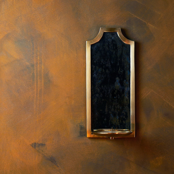 Pooky - Kite Wall Mounted Candle Holder - Antiqued Brass