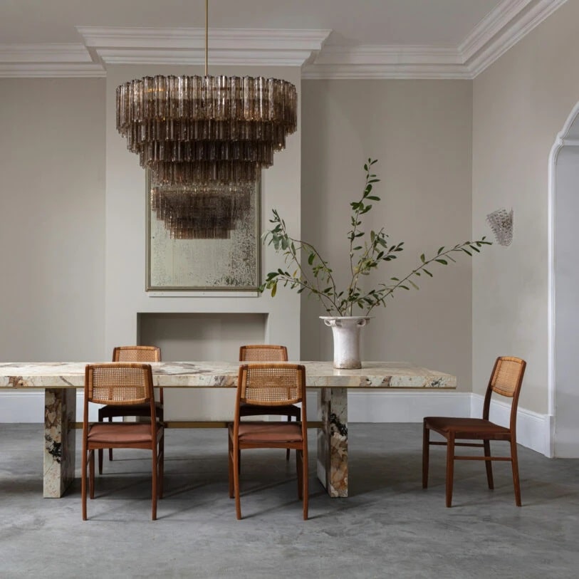 Pure White Lines Dining Treviso Chandelier