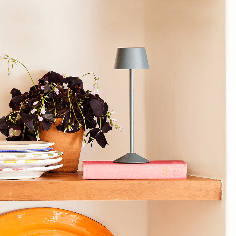 Pooky - Wee Scoon Rechargeable Table Lamp - Shale