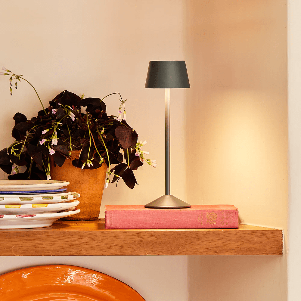 Pooky - Wee Scoon Rechargeable Table Lamp - Shale