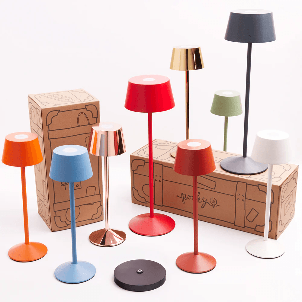 Pooky - Wee Scoon Rechargeable Table Lamp - Shale