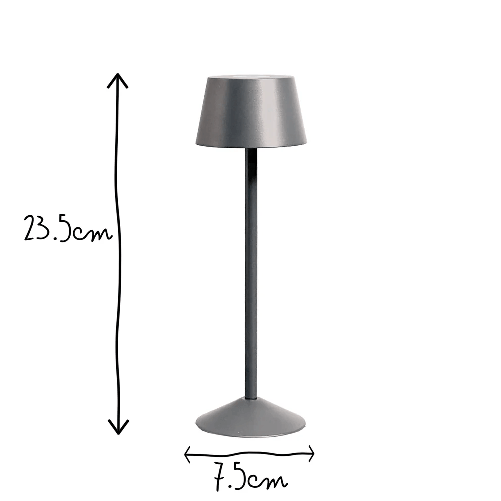 Pooky - Wee Scoon Rechargeable Table Lamp - Shale