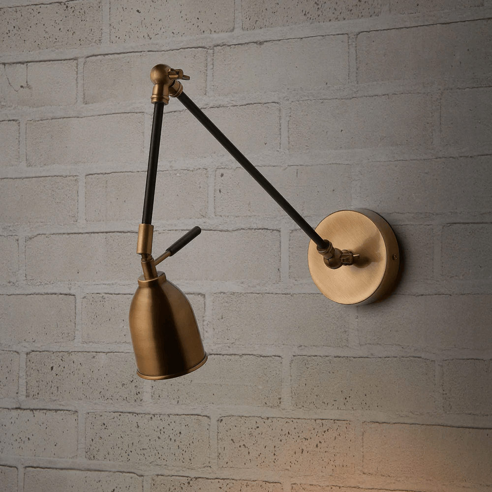 Pooky - Pick Wall Light - Black and Brass