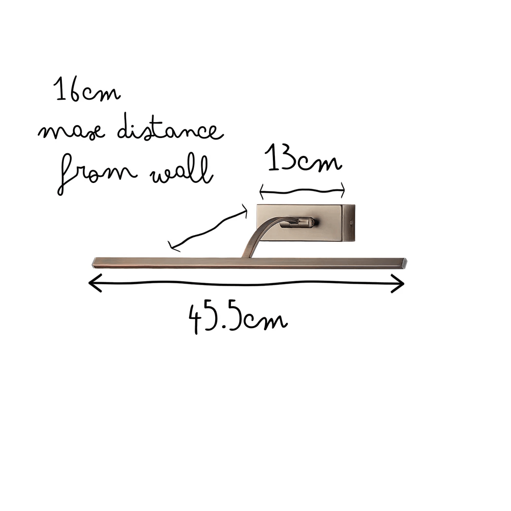 Pooky - Blake Dimmable Picture Light - Medium - Bronze