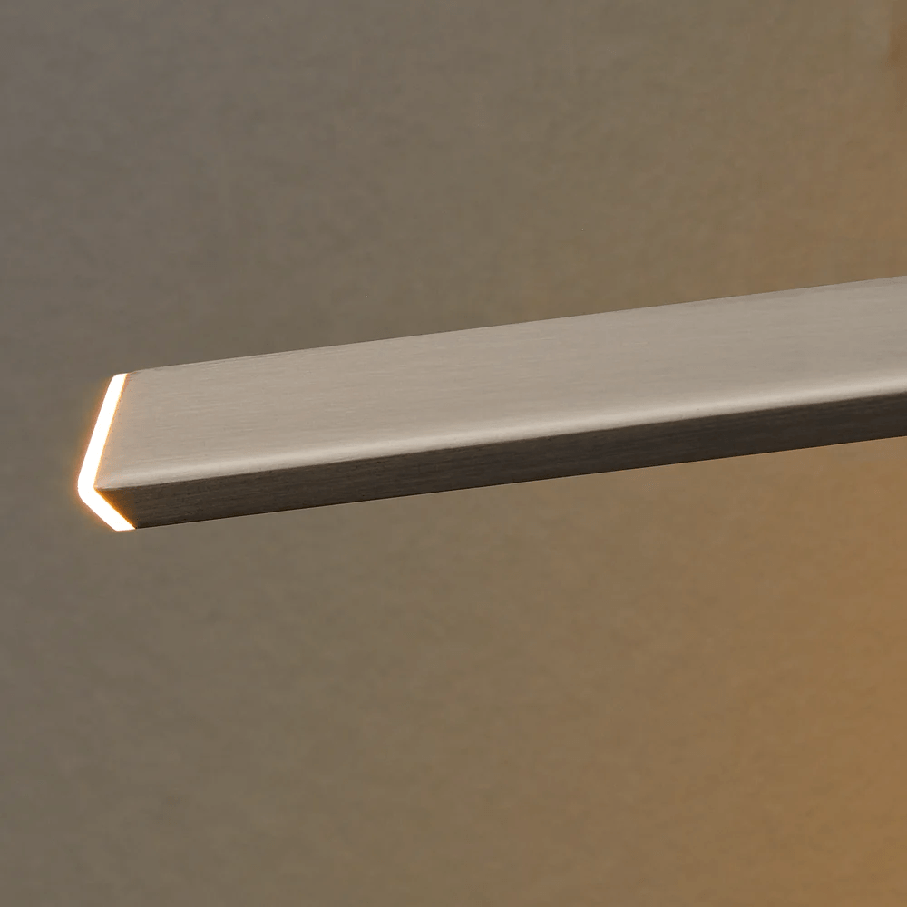 Pooky - Blake Dimmable Picture Light - Smaller - Brushed Chrome Finish showcasing the sleek brushed chrome finish edge.