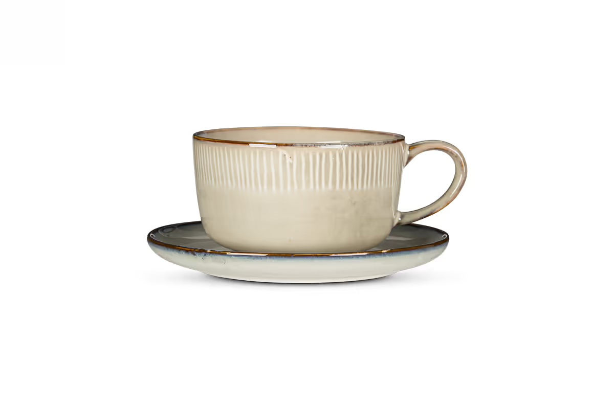 Nkuku - Malia Cup & Saucer - Cream