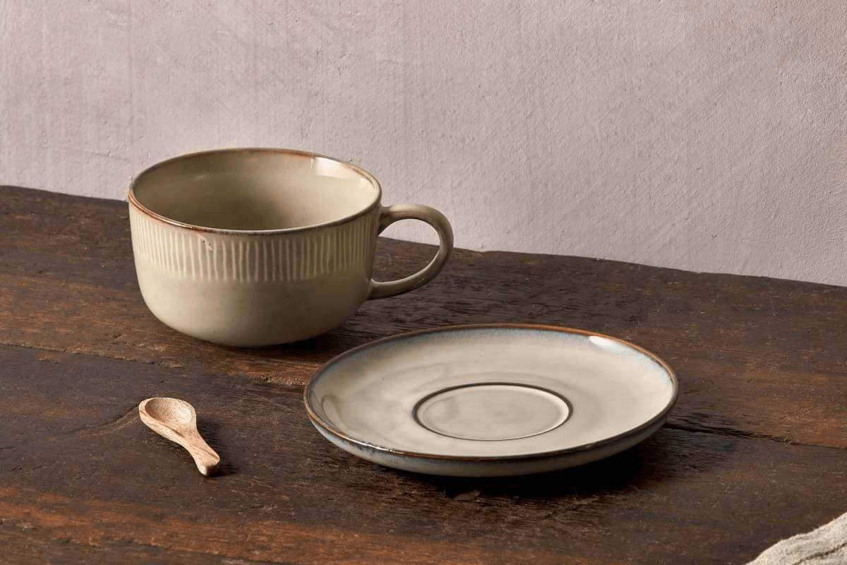 Nkuku - Malia Cup & Saucer - Cream