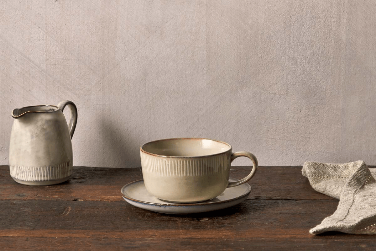 Nkuku - Malia Cup & Saucer - Cream