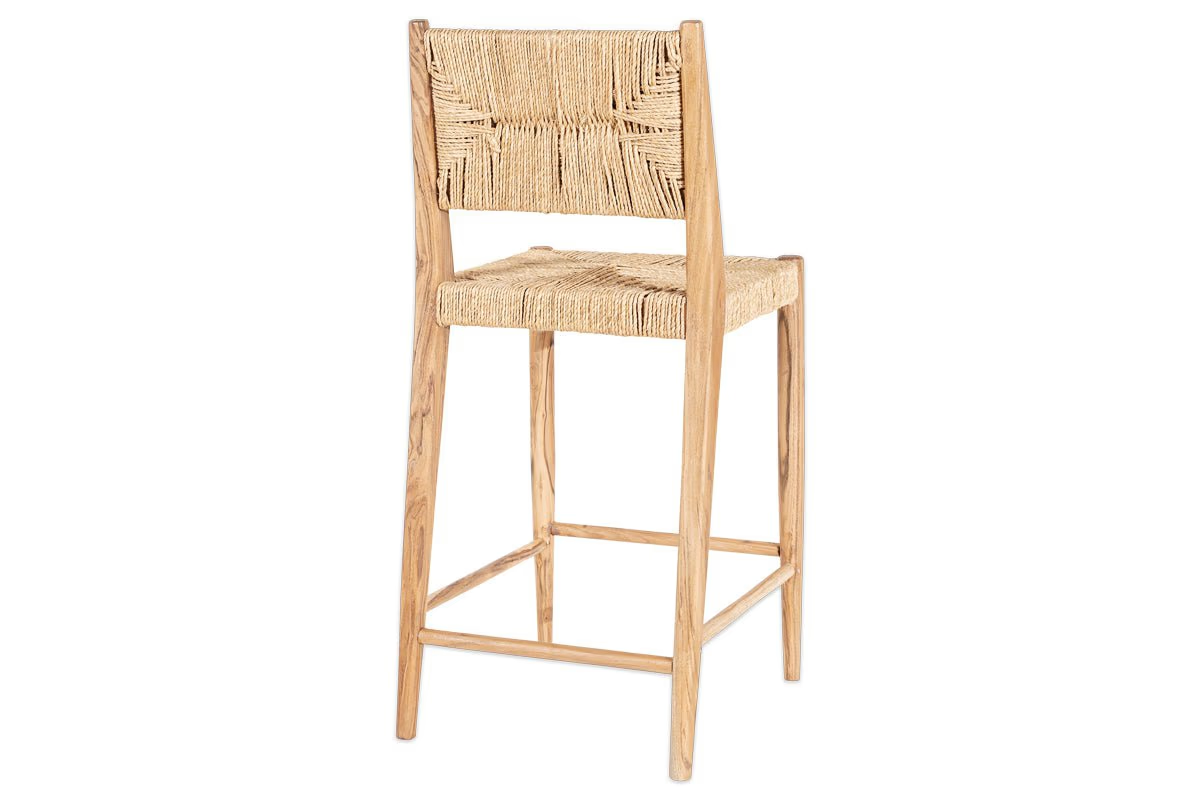Nkuku - Lohanda Acacia & Munja Grass Counter Chair - Natural