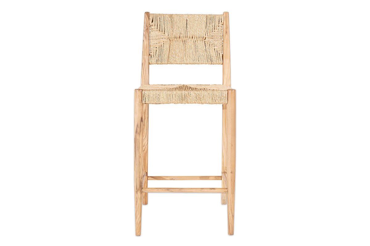 Nkuku - Lohanda Acacia & Munja Grass Counter Chair - Natural