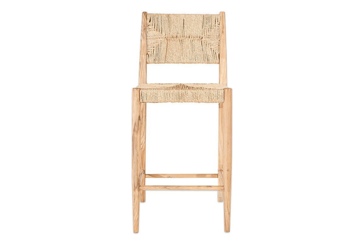 Nkuku - Lohanda Acacia & Munja Grass Counter Chair - Natural