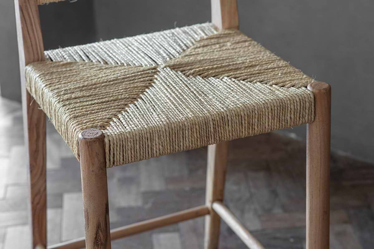 Nkuku - Lohanda Acacia & Munja Grass Counter Chair - Natural