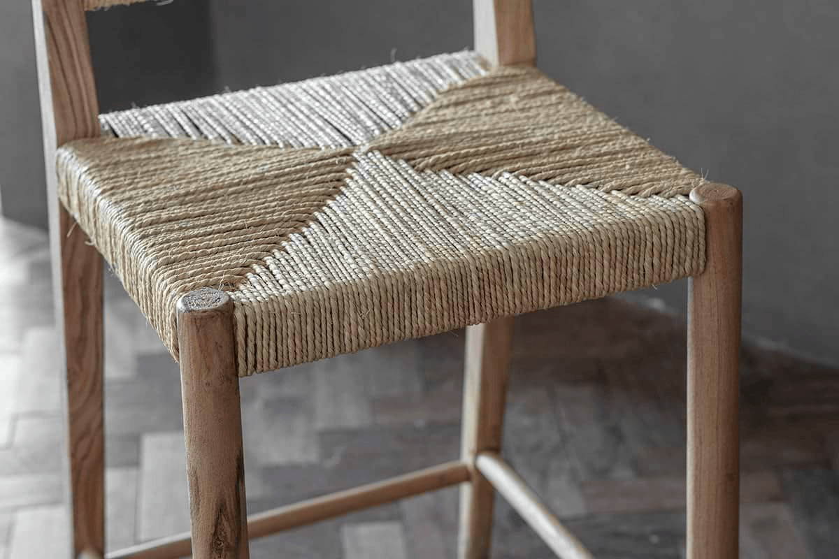Nkuku - Lohanda Acacia & Munja Grass Counter Chair - Natural