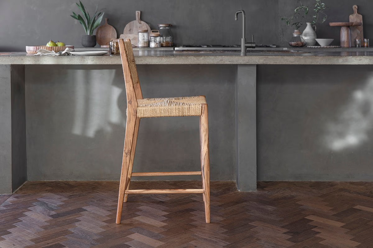 Nkuku - Lohanda Acacia & Munja Grass Counter Chair - Natural