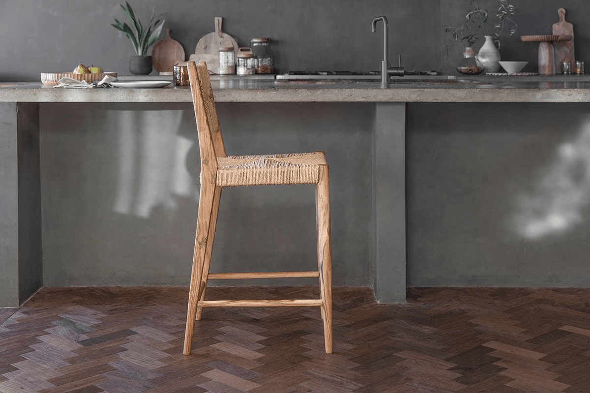 Nkuku - Lohanda Acacia & Munja Grass Counter Chair - Natural