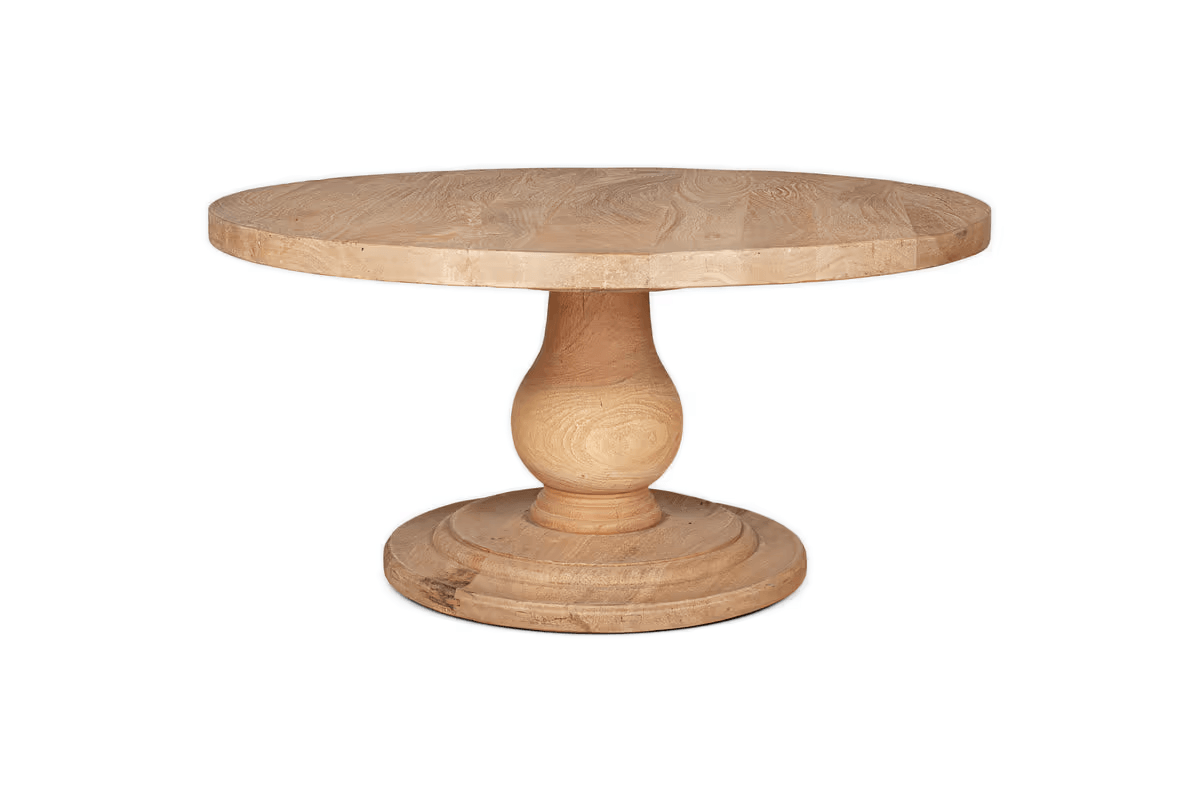 Nkuku - Laya Round Carved Coffee Table - Natural