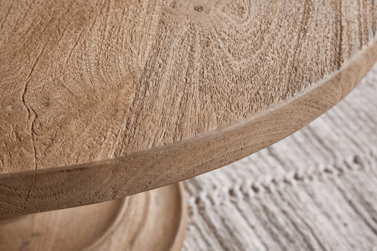 Nkuku - Laya Round Carved Coffee Table - Natural