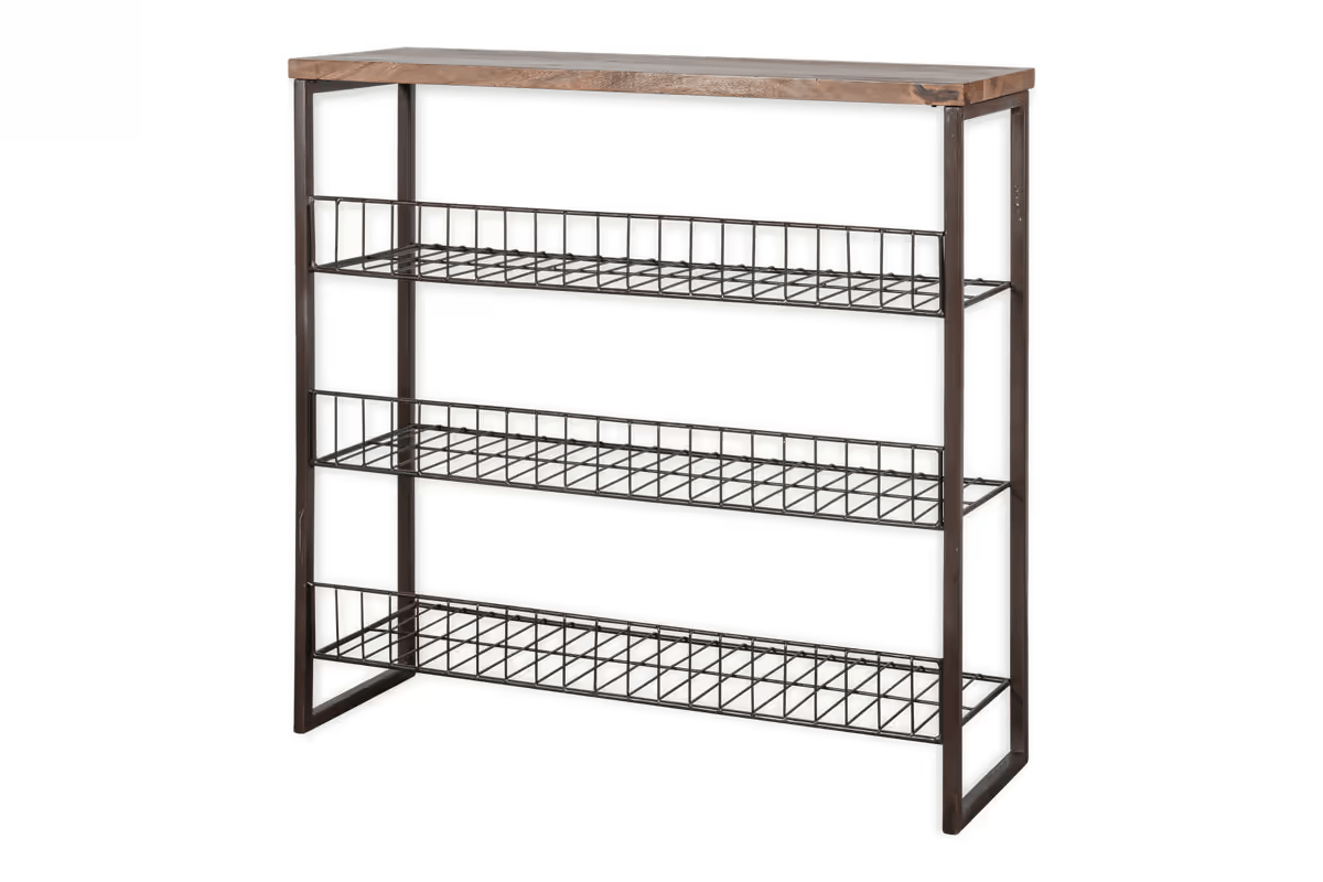 Nkuku - Kiyoma Iron & Wood Tall Standing Shelves - Natural