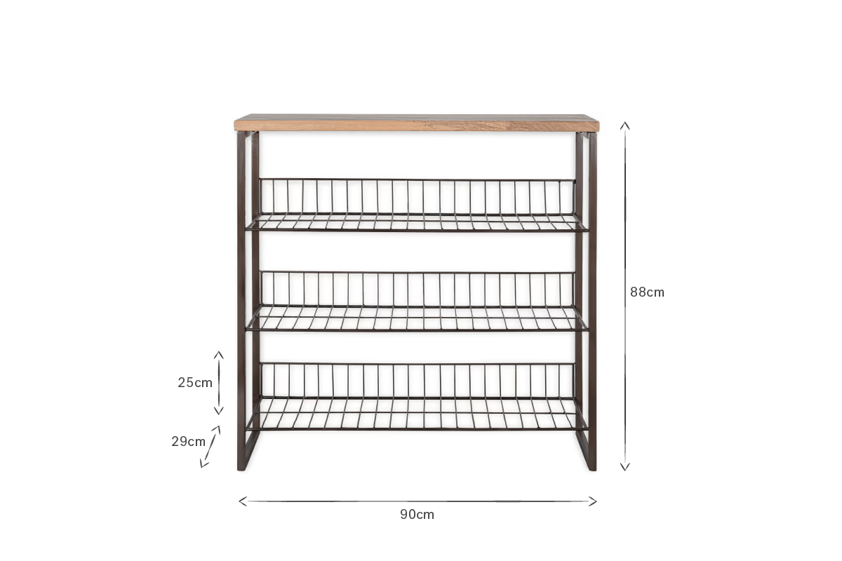 Nkuku - Kiyoma Iron & Wood Tall Standing Shelves - Natural