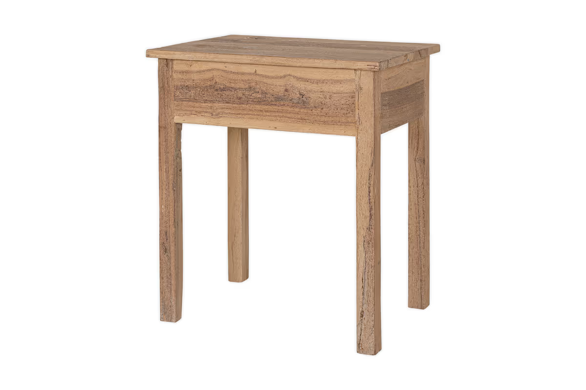 Nkuku - Iya Reclaimed Wood Bedside Table - Natural