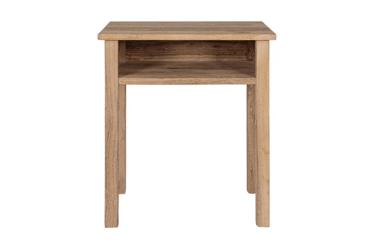 Nkuku - Iya Reclaimed Wood Bedside Table - Natural