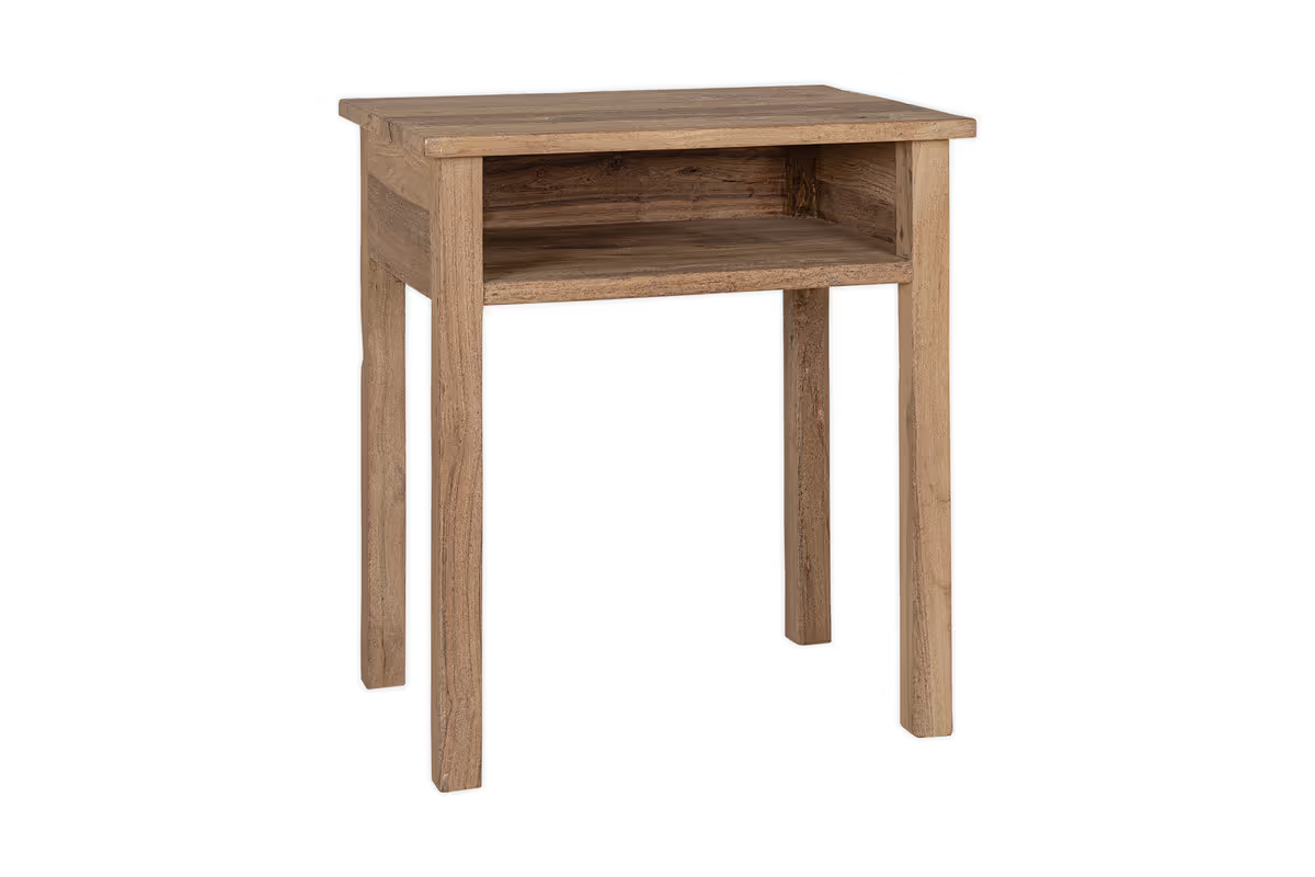 Nkuku - Iya Reclaimed Wood Bedside Table - Natural