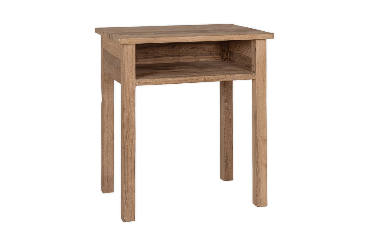 Nkuku - Iya Reclaimed Wood Bedside Table - Natural