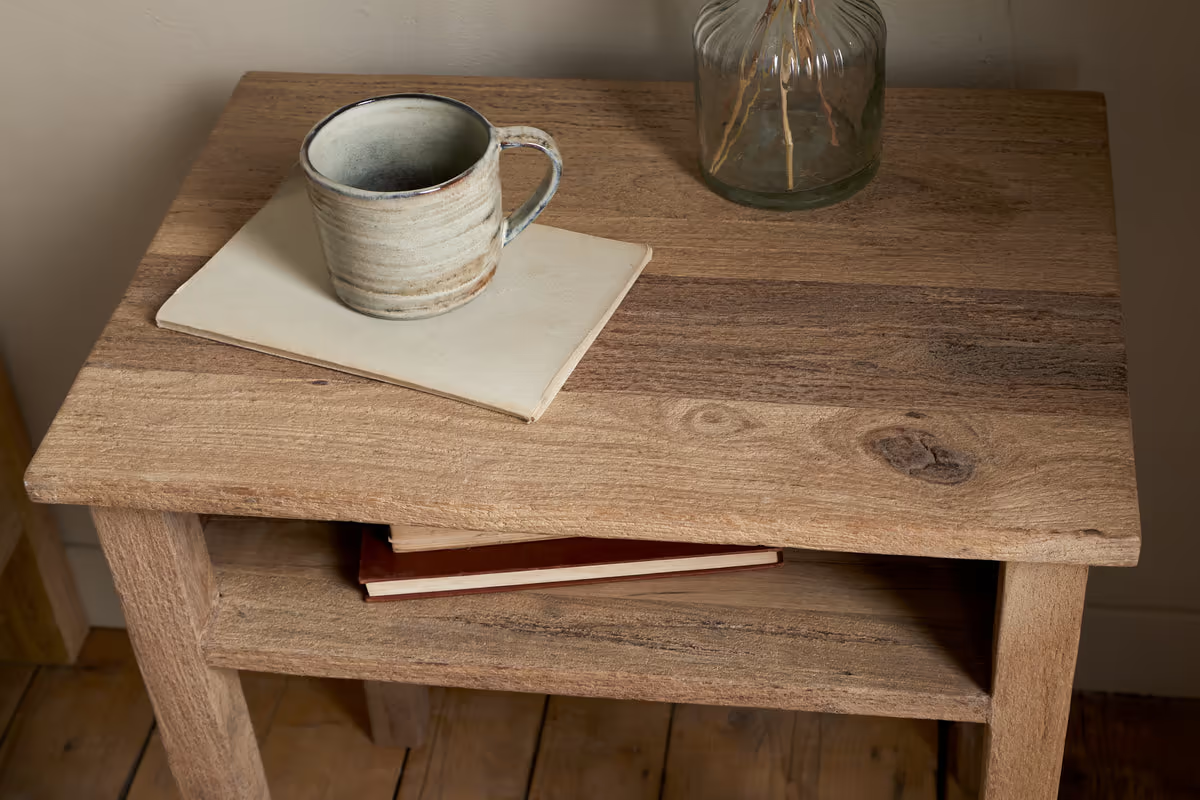 Nkuku - Iya Reclaimed Wood Bedside Table - Natural