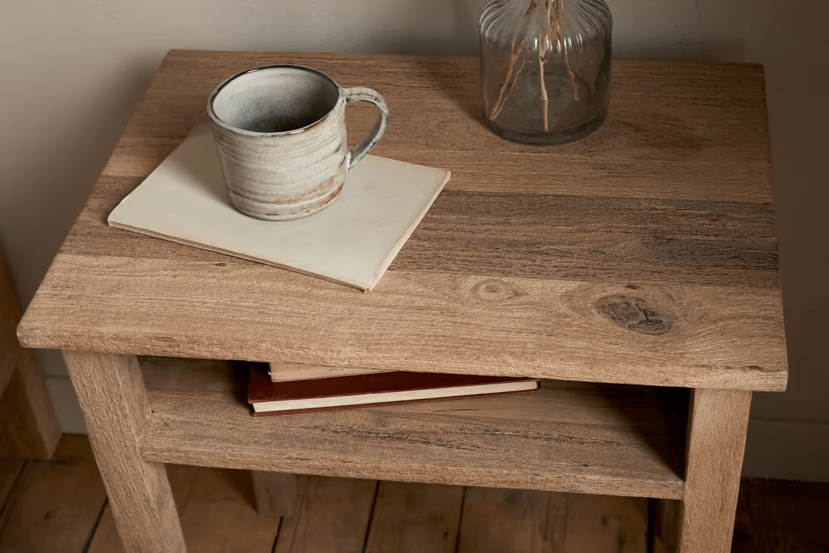 Nkuku - Iya Reclaimed Wood Bedside Table - Natural